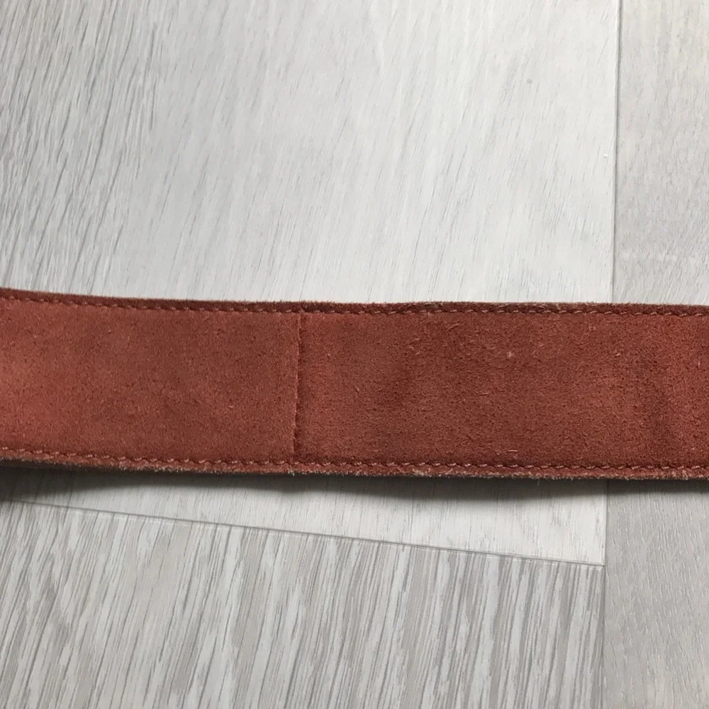 ZARA BROWN BELT SUEDE LEATHER WIDE CASUAL WOMENS 90